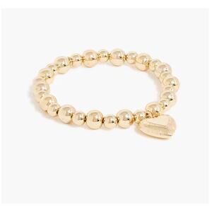 NWT J. Crew Gold Heart Bauble Bracelet